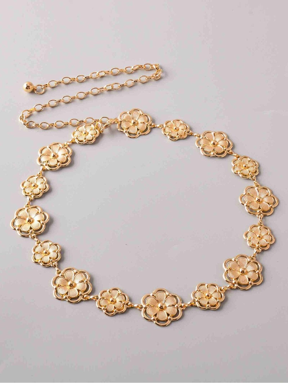 BT2. Gold Floral Link Belt